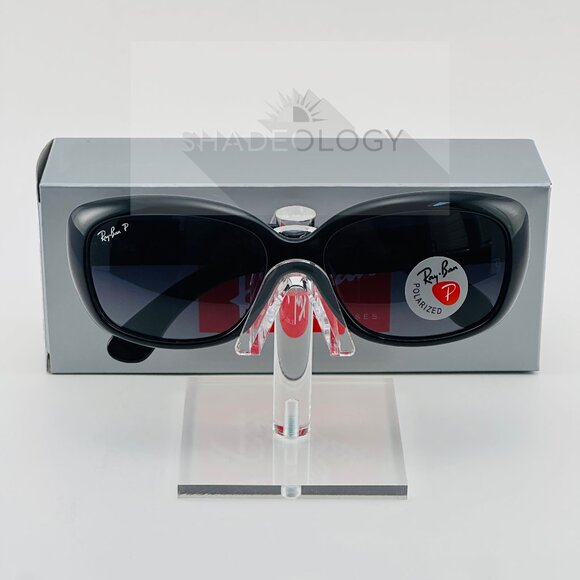 NEW Ray-Ban Jackie Ohh Tortoise Black Frame Gradient Polarized Lens RB4101 58-17 - Picture 1 of 6